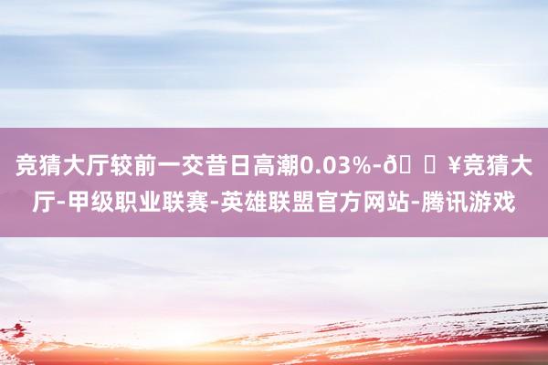 竞猜大厅较前一交昔日高潮0.03%-🔥竞猜大厅-甲级职业联赛-英雄联盟官方网站-腾讯游戏